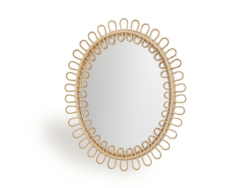 LUELLA - Oval framed rattan mirror by Sika Design - view 2